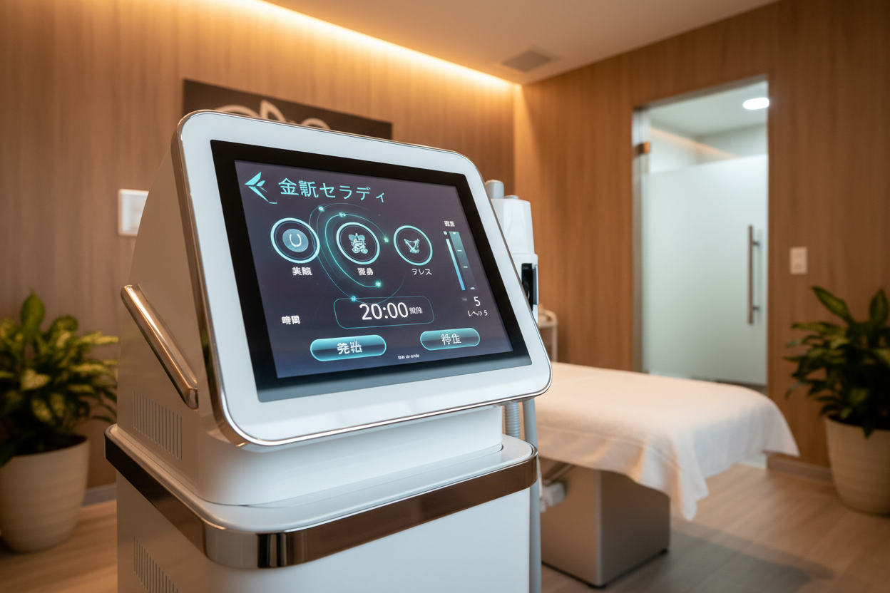 エステマシンのタッチパネル操作